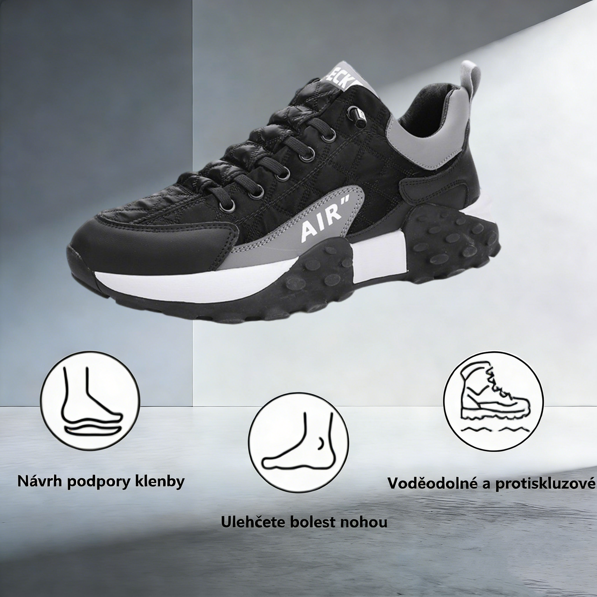 Ortopedická obuv Renmiix® | Ergonomicky tvarovaná, měkká a pohodlná, zmírňuje únavu nohou po dlouhém dni.