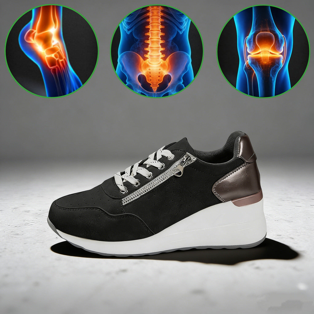 Dámská volnočasová obuv Slancks® | Pohodlné tenisky – Ergonomicky tvarovaná lékařská ortopedická obuv s oporou klenby pro účinnou úlevu od bolesti nohou.