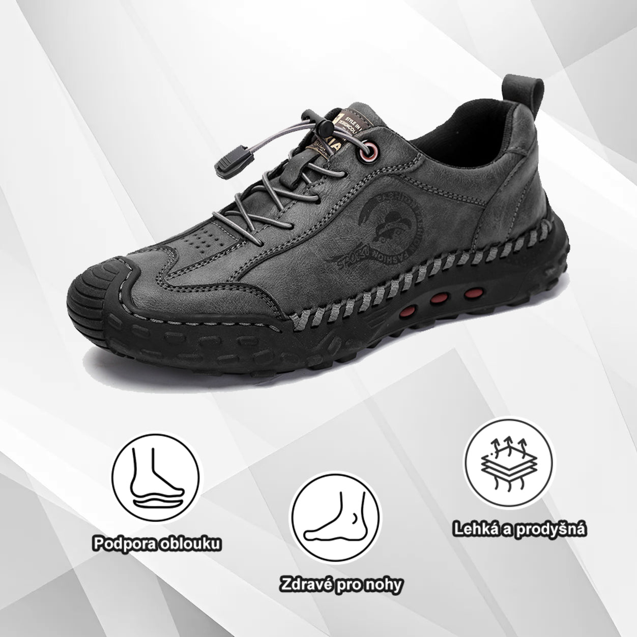 (🔥Dnes sleva 50 % – vezměte si to!) Prémiová stylová ortopedická obuv 👞 – Ergonomický design pro úlevu od bolesti