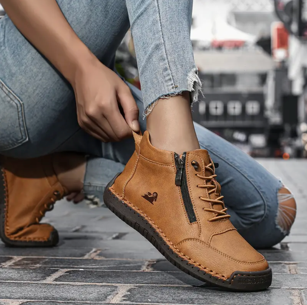 (🔥 50% sleva – Nenechte si ji ujít!) Vybraná obuv z telecí kůže – ortopedické boty – 👞 – odolné, protiskluzové a nepromokavé (podpora klenby, úleva od bolesti, unisex)