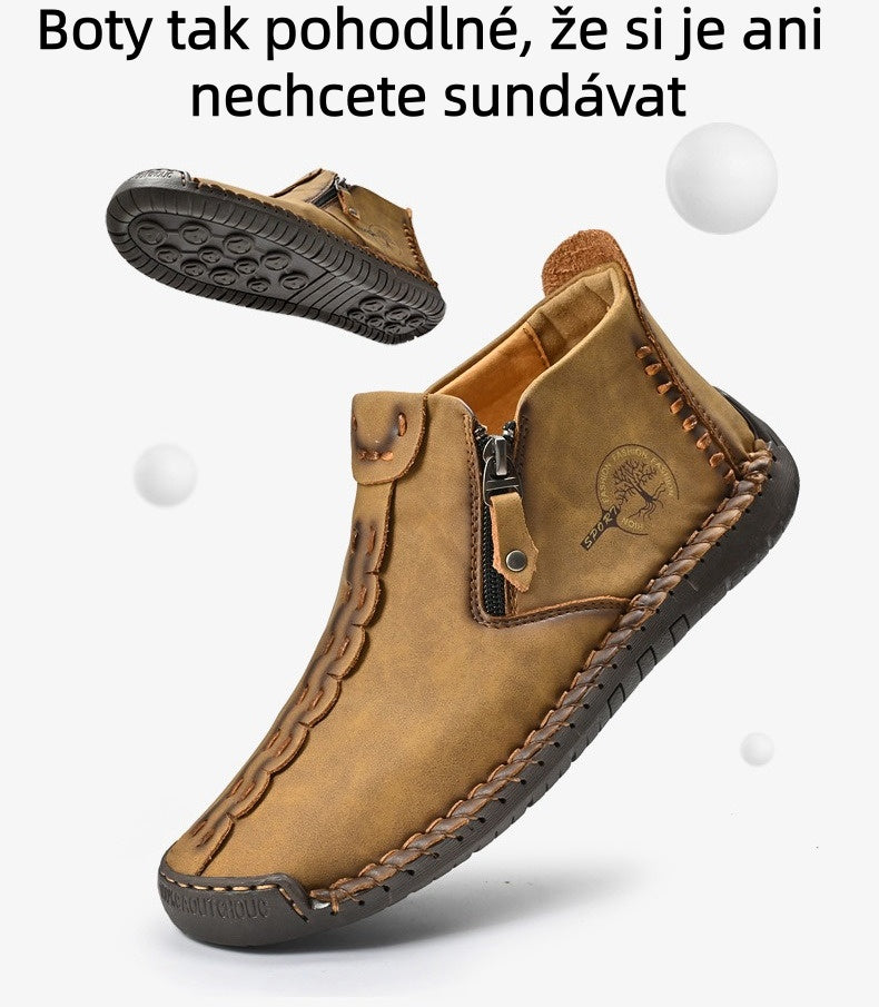 ⏰Novinky se slevou 50 % | Volnočasová obuv SLANCKS® | Prémiová kůže, pohodlná a protiskluzová, s oporou klenby ✅ Ulevuje od bolesti nohou!