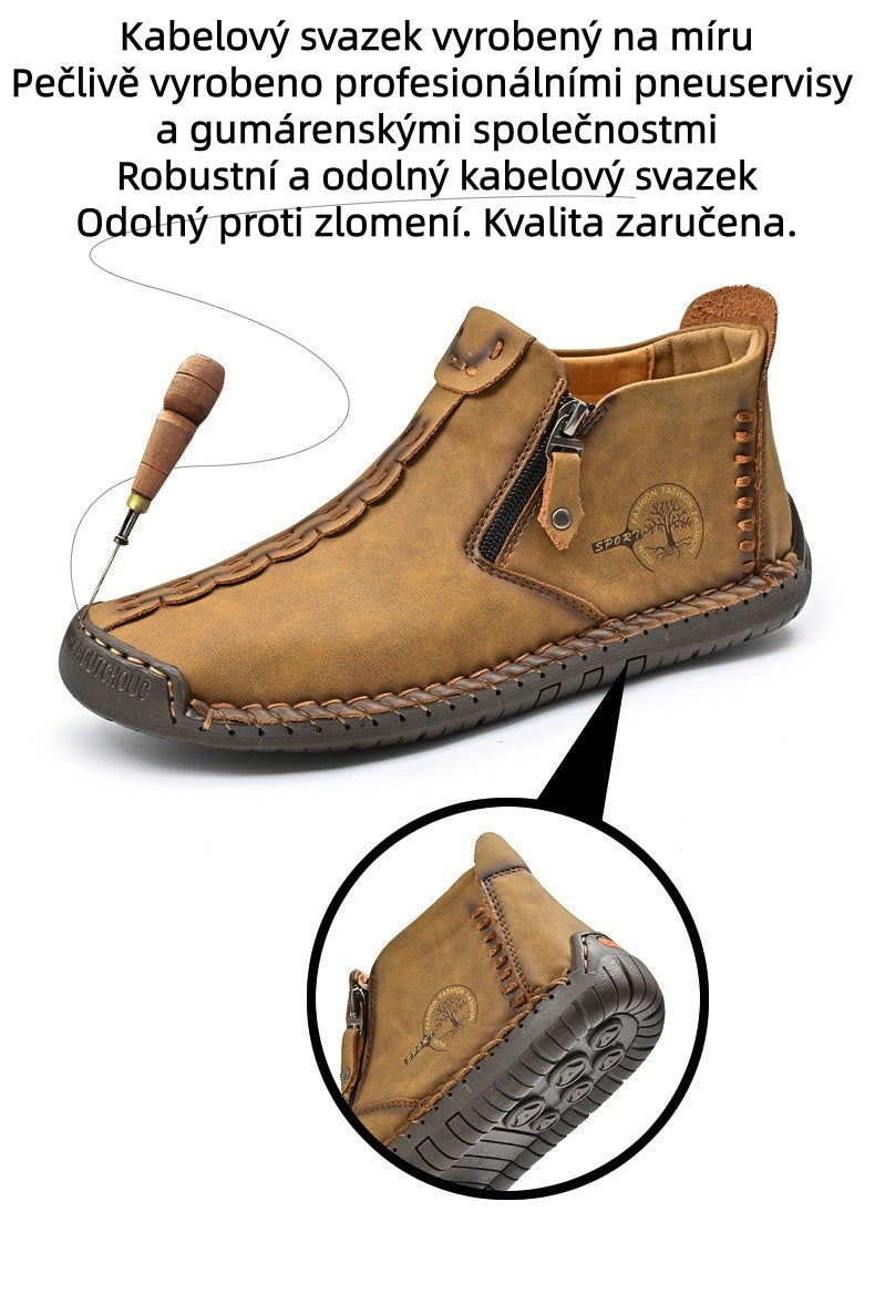 ⏰Novinky se slevou 50 % | Volnočasová obuv SLANCKS® | Prémiová kůže, pohodlná a protiskluzová, s oporou klenby ✅ Ulevuje od bolesti nohou!