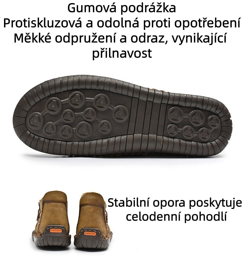 ⏰Novinky se slevou 50 % | Volnočasová obuv SLANCKS® | Prémiová kůže, pohodlná a protiskluzová, s oporou klenby ✅ Ulevuje od bolesti nohou!