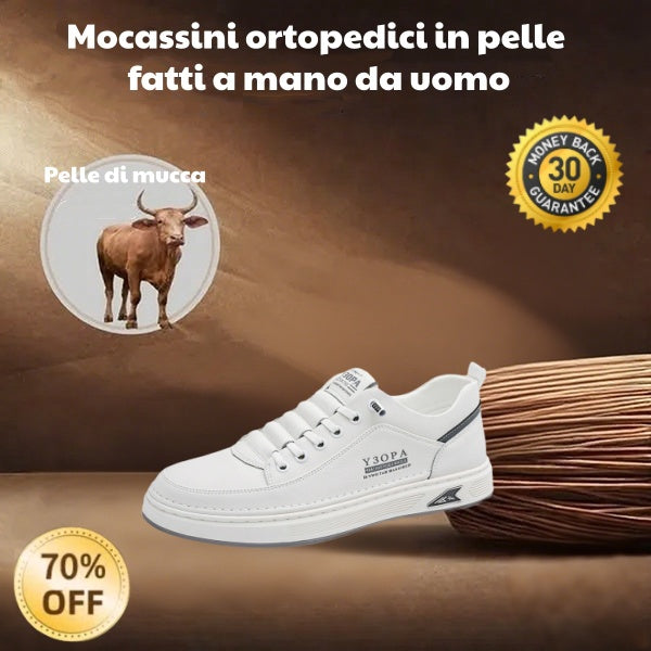 🐂 Scarpe da uomo in pelle di vitello prodotte in Australia 👞 Cucite a mano, facili da indossare e da togliere ✅ Supporto dell'arco plantare, sollievo dal dolore - camminare confortevole
