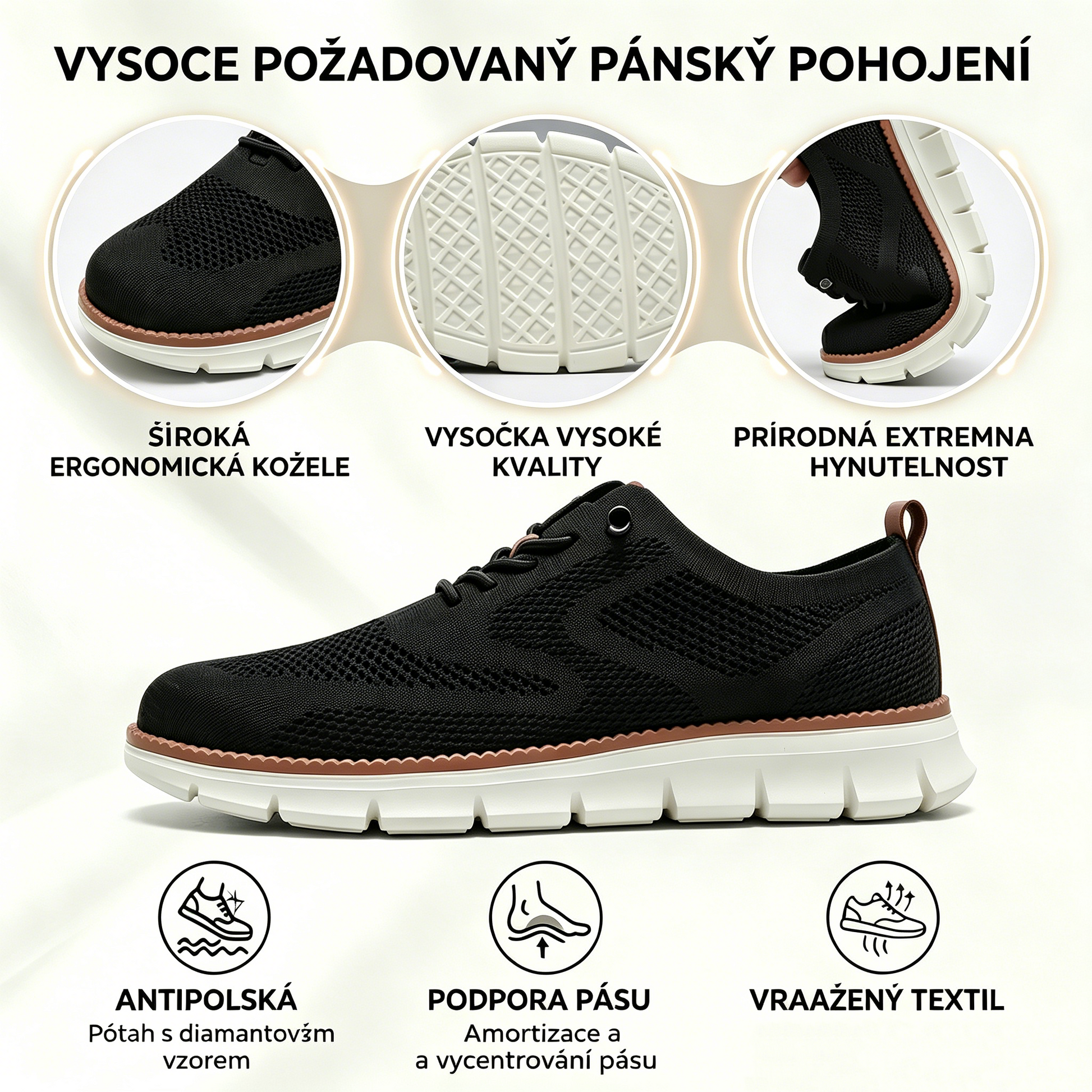 🔥 Dnešní speciální nabídka: sleva 50 %! ⏰ Prodyšné a protiskluzové mokasíny! S oporou klenby a polstrovanou mezipodešví se rozlučte s bolestí nohou.