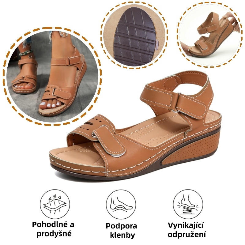 🎁Dnes za poloviční cenu - nenechte si to ujít| Ergonomicky tvarované ortopedické sandály - bezbolestná chůze👞Zajišťují pohodlnější chůzi