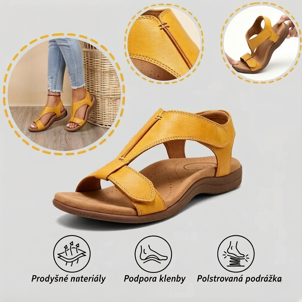 🎁Dnes za poloviční cenu - nenechte si to ujít| Ergonomicky tvarované ortopedické sandály - bezbolestná chůze👞Zajišťují pohodlnější chůzi