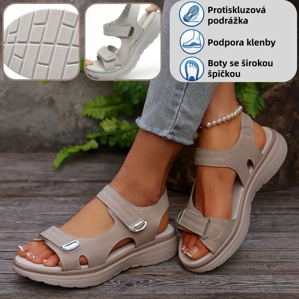 🎁Dnes za poloviční cenu - nenechte si to ujít| Ergonomicky tvarované ortopedické sandály - bezbolestná chůze👞Zajišťují pohodlnější chůzi