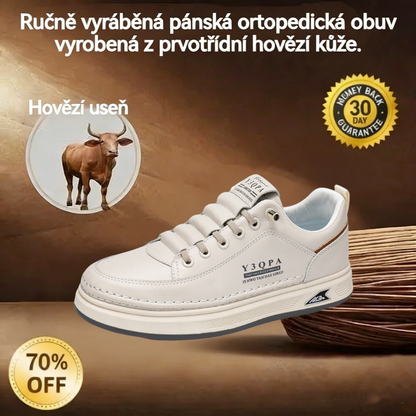 RENMIIX® | 🐂 Pánské kozačky z telecí kůže | Podpora klenby, úleva od bolesti, pohodlná chůze
