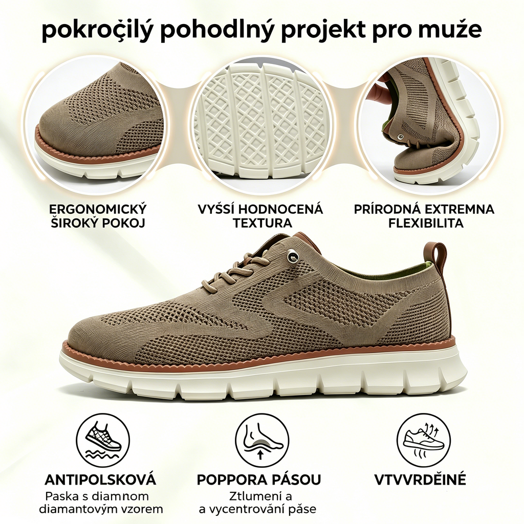 🔥 Dnešní speciální nabídka: sleva 50 %! ⏰ Prodyšné a protiskluzové mokasíny! S oporou klenby a polstrovanou mezipodešví se rozlučte s bolestí nohou.