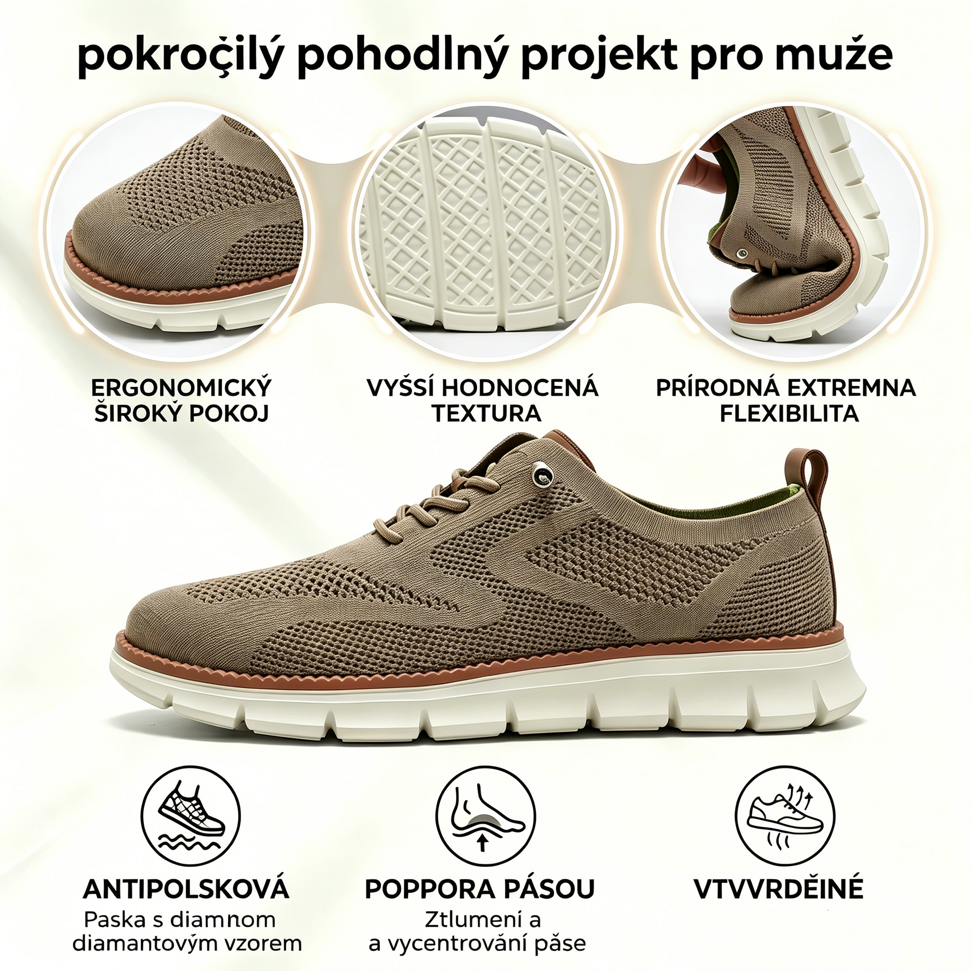 🔥 Dnešní speciální nabídka: sleva 50 %! ⏰ Prodyšné a protiskluzové mokasíny! S oporou klenby a polstrovanou mezipodešví se rozlučte s bolestí nohou.