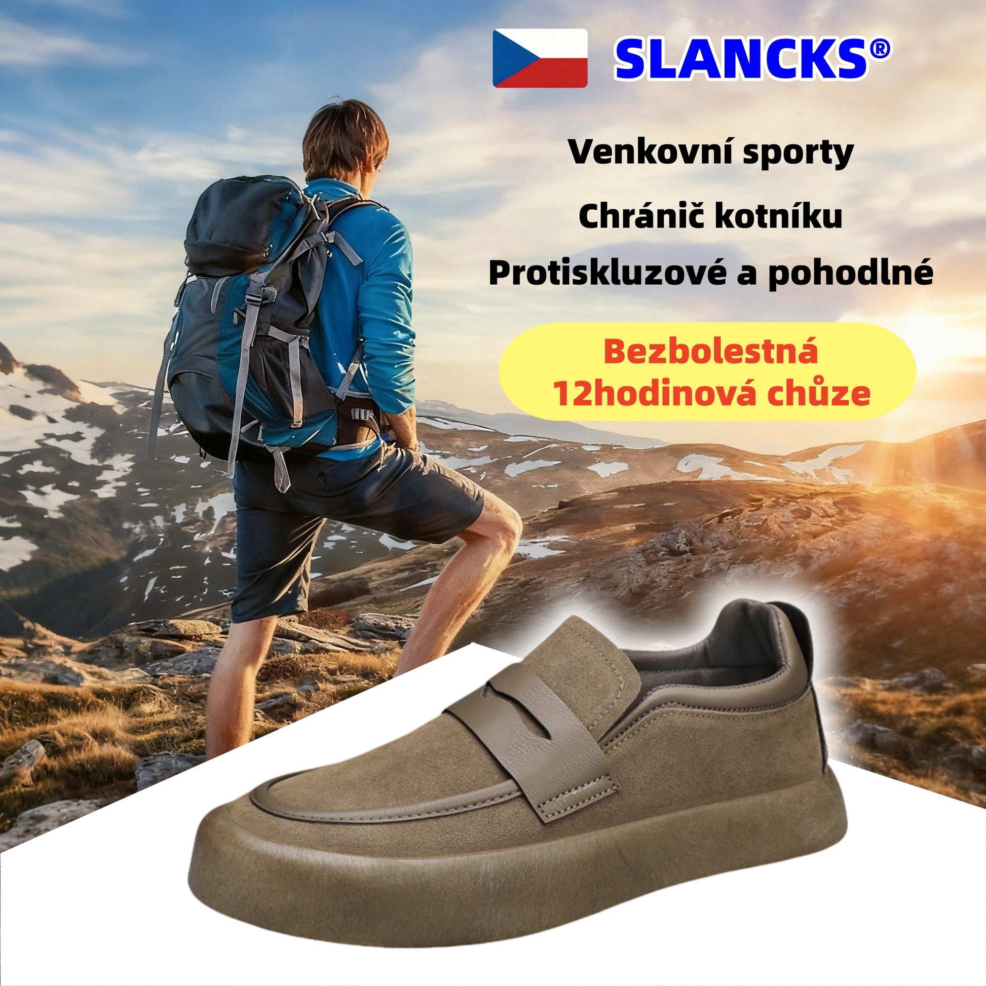 🔥 Sleva 50 % – Nenechte si ujít | Vybrané boty z telecí kůže Slancks® – Ortopedická obuv – 👞 – Odolná, protiskluzová, voděodolná