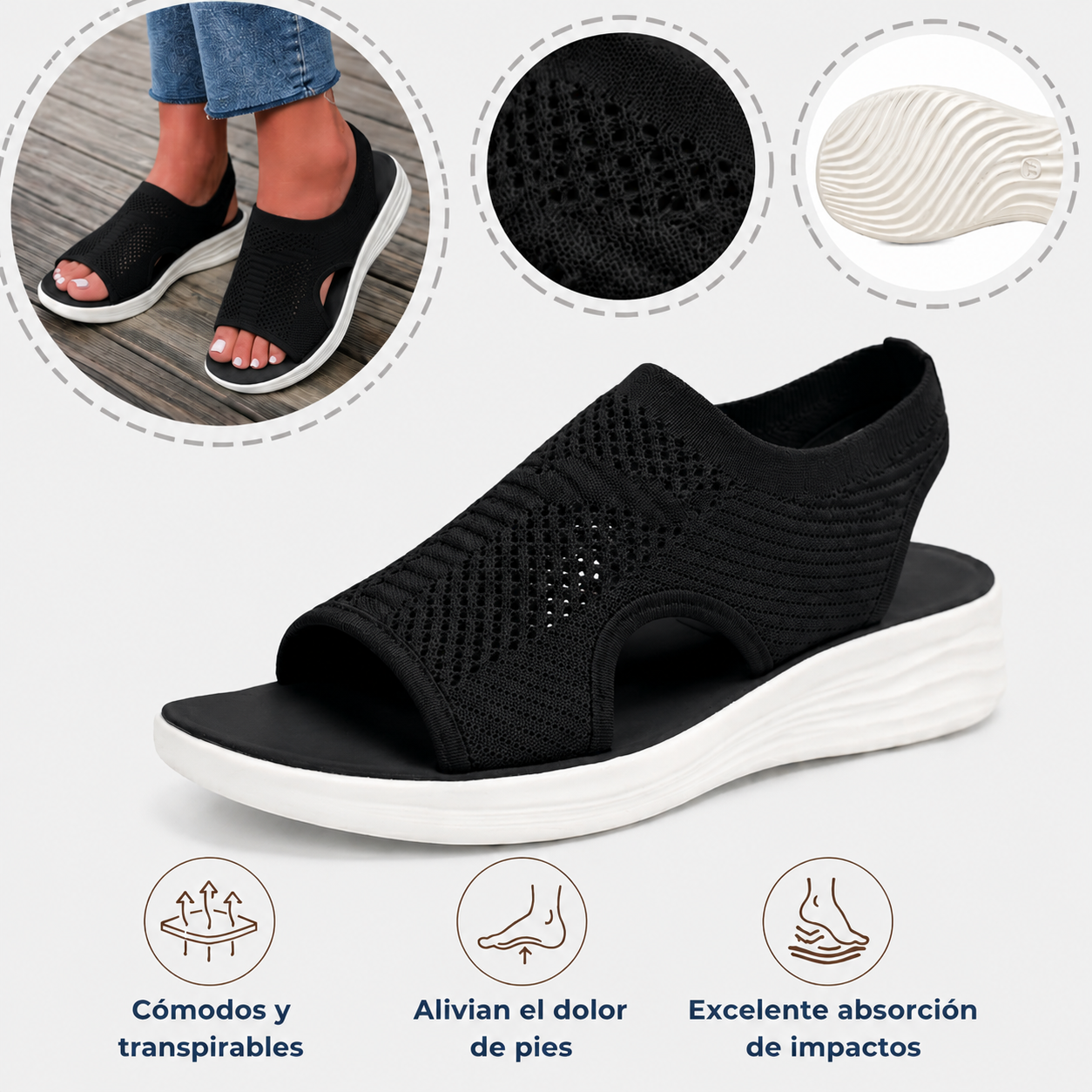 ⏰ Dnes sleva 50 %! 👡 Pohodlné sandály s oporou klenby 🦶 Ergonomický design pro pohodlnou celodenní chůzi ✅