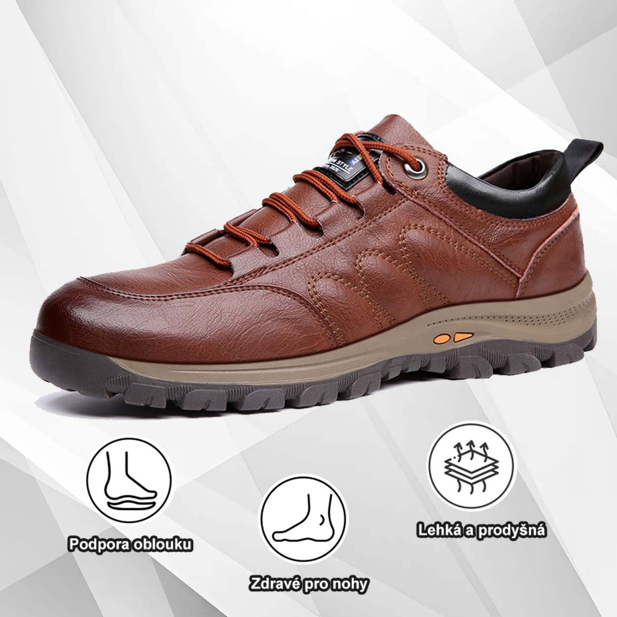 🔥Dnes sleva 50 % – vezměte si to!｜ Prémiová stylová ortopedická obuv 👞 – Ergonomický design pro úlevu od bolesti