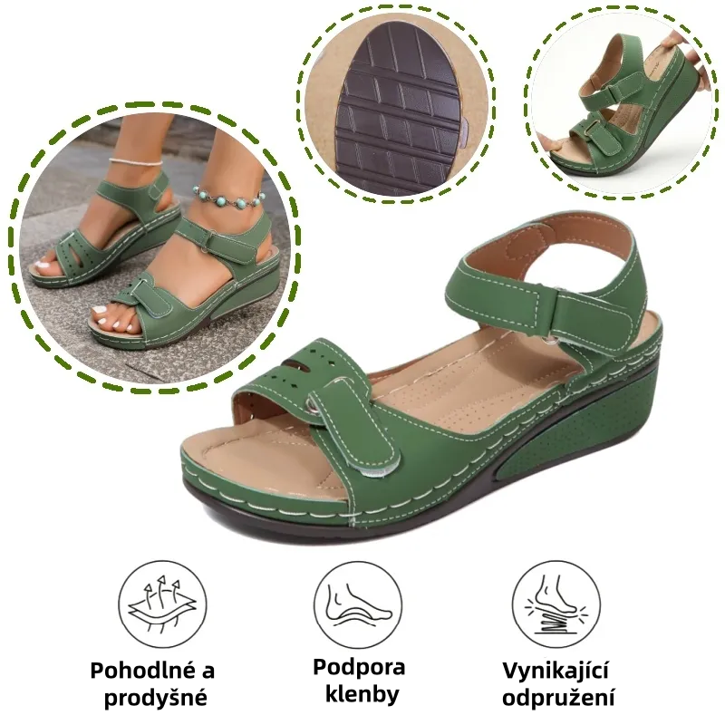 (🔥Letní speciál 50% sleva) Klasické letní dámské ortopedické sandály, které kombinují oporu a prodyšnost✅ Jsou chladivé a pohodlné na nošení ~ Chůze je snazší a pohodlnější.