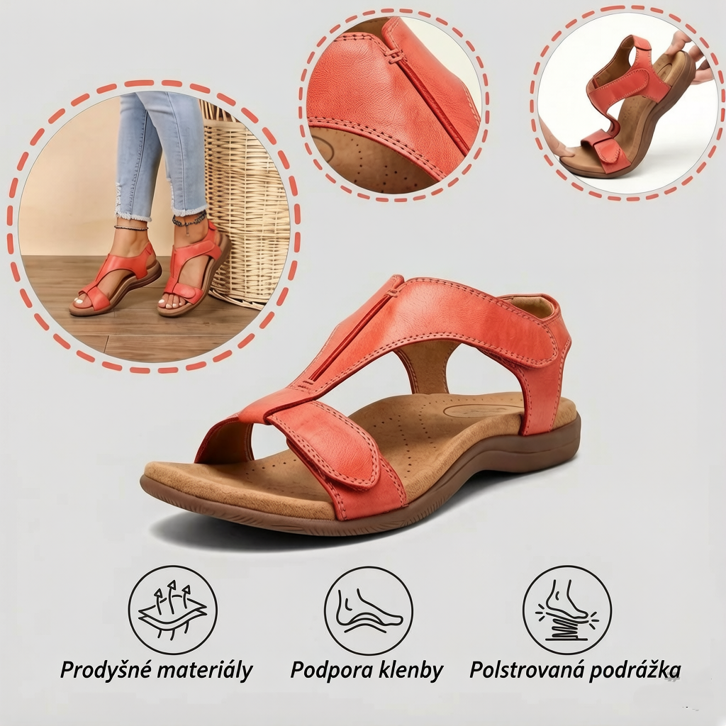 🎁Dnes za poloviční cenu - nenechte si to ujít| Ergonomicky tvarované ortopedické sandály - bezbolestná chůze👞Zajišťují pohodlnější chůzi