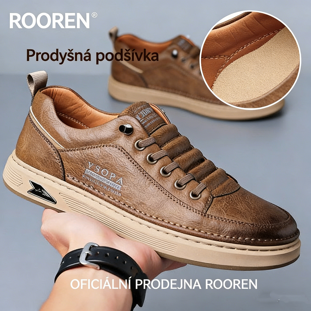 RENMIIX® | 🐂 Pánské kozačky z telecí kůže | Podpora klenby, úleva od bolesti, pohodlná chůze