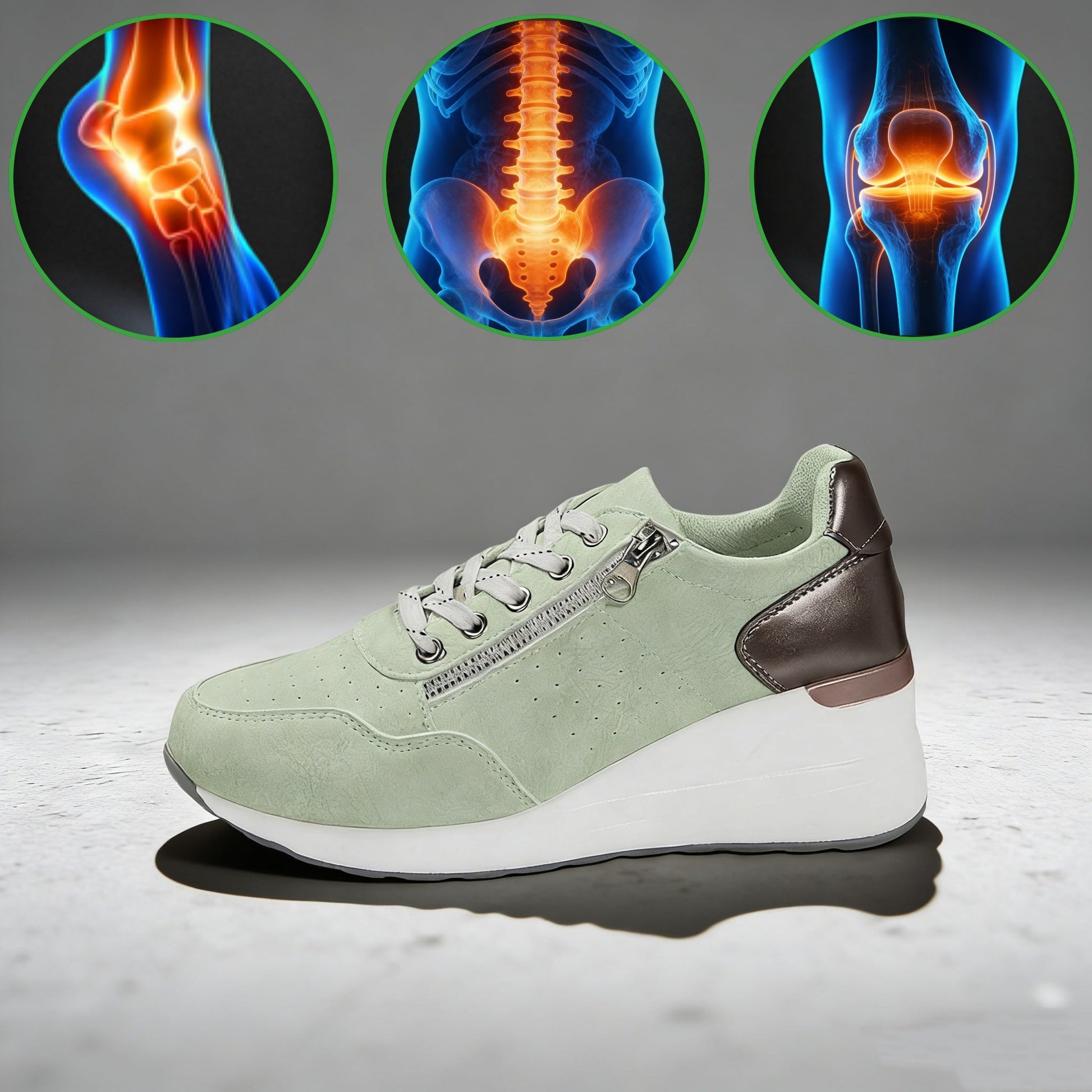 Dámská volnočasová obuv Slancks® | Pohodlné tenisky – Ergonomicky tvarovaná lékařská ortopedická obuv s oporou klenby pro účinnou úlevu od bolesti nohou.