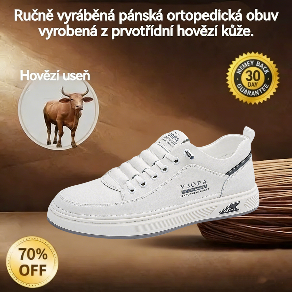 RENMIIX® | 🐂 Pánské kozačky z telecí kůže | Podpora klenby, úleva od bolesti, pohodlná chůze