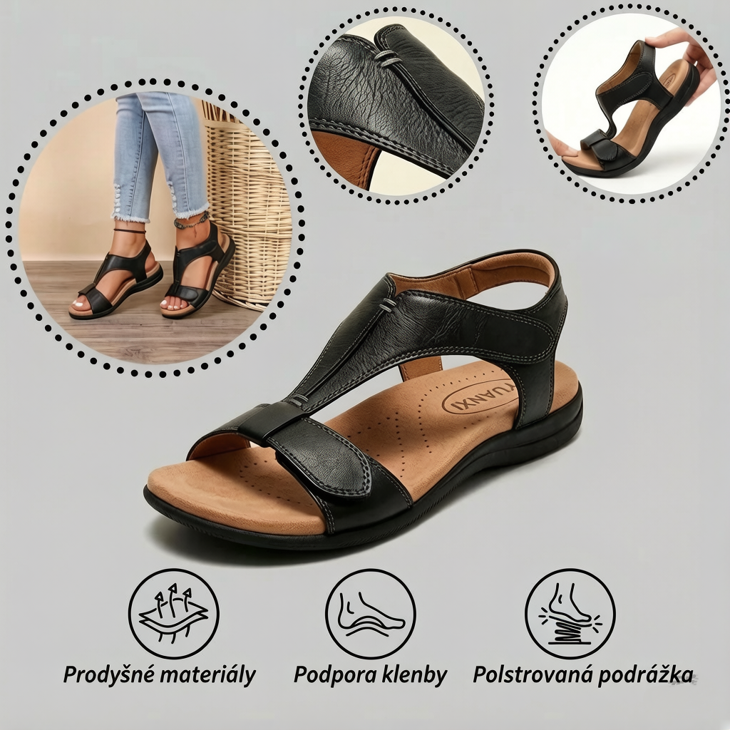 🎁Dnes za poloviční cenu - nenechte si to ujít| Ergonomicky tvarované ortopedické sandály - bezbolestná chůze👞Zajišťují pohodlnější chůzi