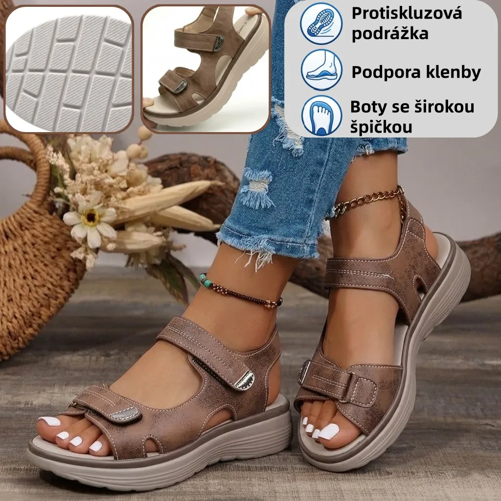 🎁Dnes za poloviční cenu - nenechte si to ujít| Ergonomicky tvarované ortopedické sandály - bezbolestná chůze👞Zajišťují pohodlnější chůzi