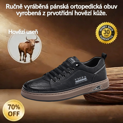 RENMIIX® | 🐂 Pánské kozačky z telecí kůže | Podpora klenby, úleva od bolesti, pohodlná chůze