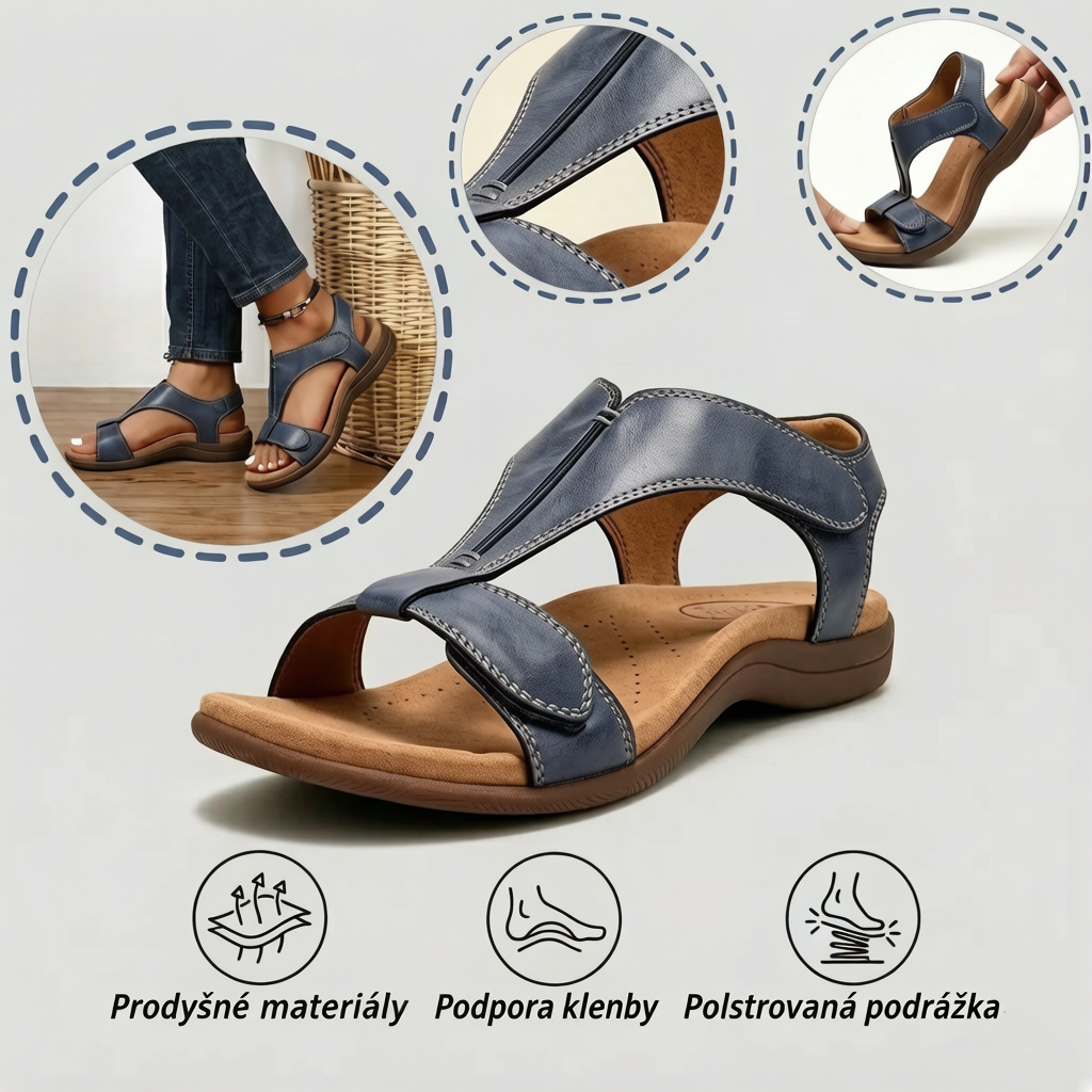 🎁Dnes za poloviční cenu - nenechte si to ujít| Ergonomicky tvarované ortopedické sandály - bezbolestná chůze👞Zajišťují pohodlnější chůzi