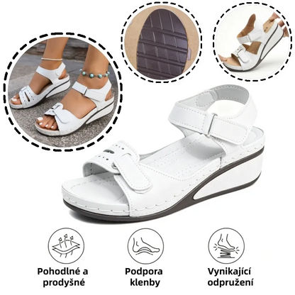 (🔥Letní speciál 50% sleva) Klasické letní dámské ortopedické sandály, které kombinují oporu a prodyšnost✅ Jsou chladivé a pohodlné na nošení ~ Chůze je snazší a pohodlnější.