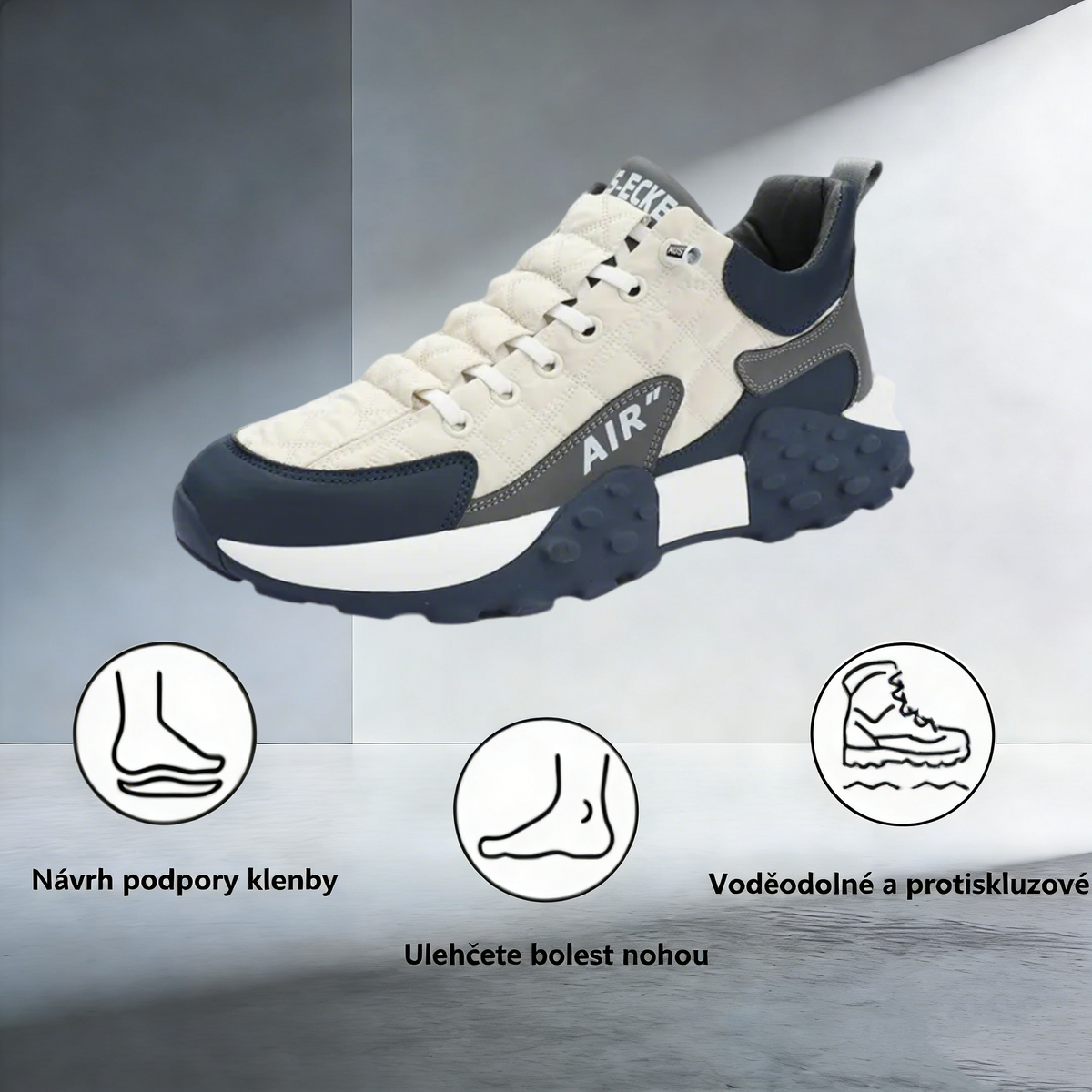 Ortopedická obuv Renmiix® | Ergonomicky tvarovaná, měkká a pohodlná, zmírňuje únavu nohou po dlouhém dni.