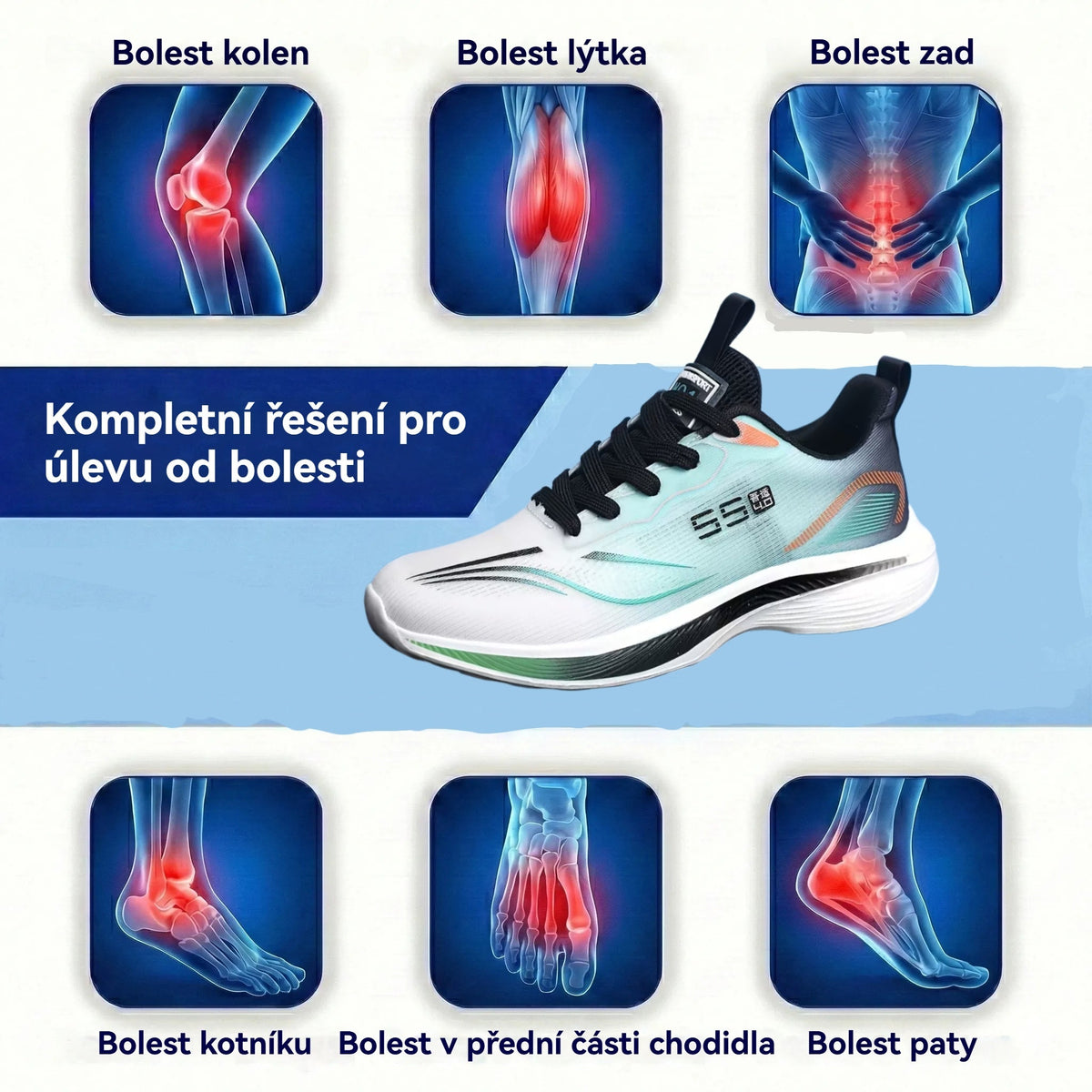 🎁Poslední den na využití 50% slevy! Nenechte si ujít příležitost! ⏰Ulevit od bolesti nohou a fasciitidy - Ležérní sportovní ortopedická obuv🔴