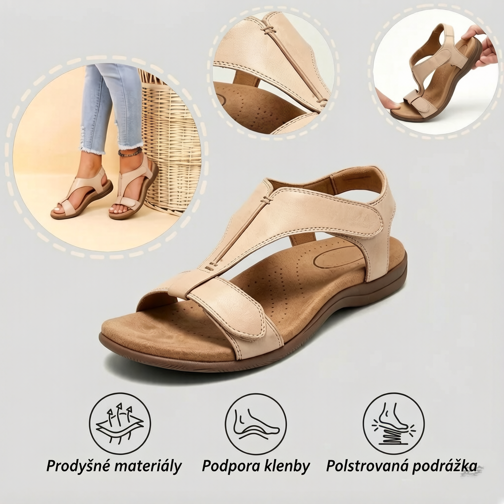 🎁Dnes za poloviční cenu - nenechte si to ujít| Ergonomicky tvarované ortopedické sandály - bezbolestná chůze👞Zajišťují pohodlnější chůzi