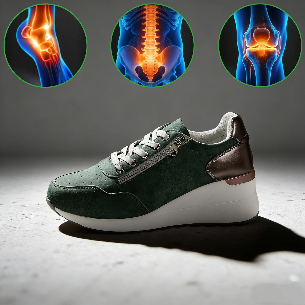 Dámská volnočasová obuv Slancks® | Pohodlné tenisky – Ergonomicky tvarovaná lékařská ortopedická obuv s oporou klenby pro účinnou úlevu od bolesti nohou.