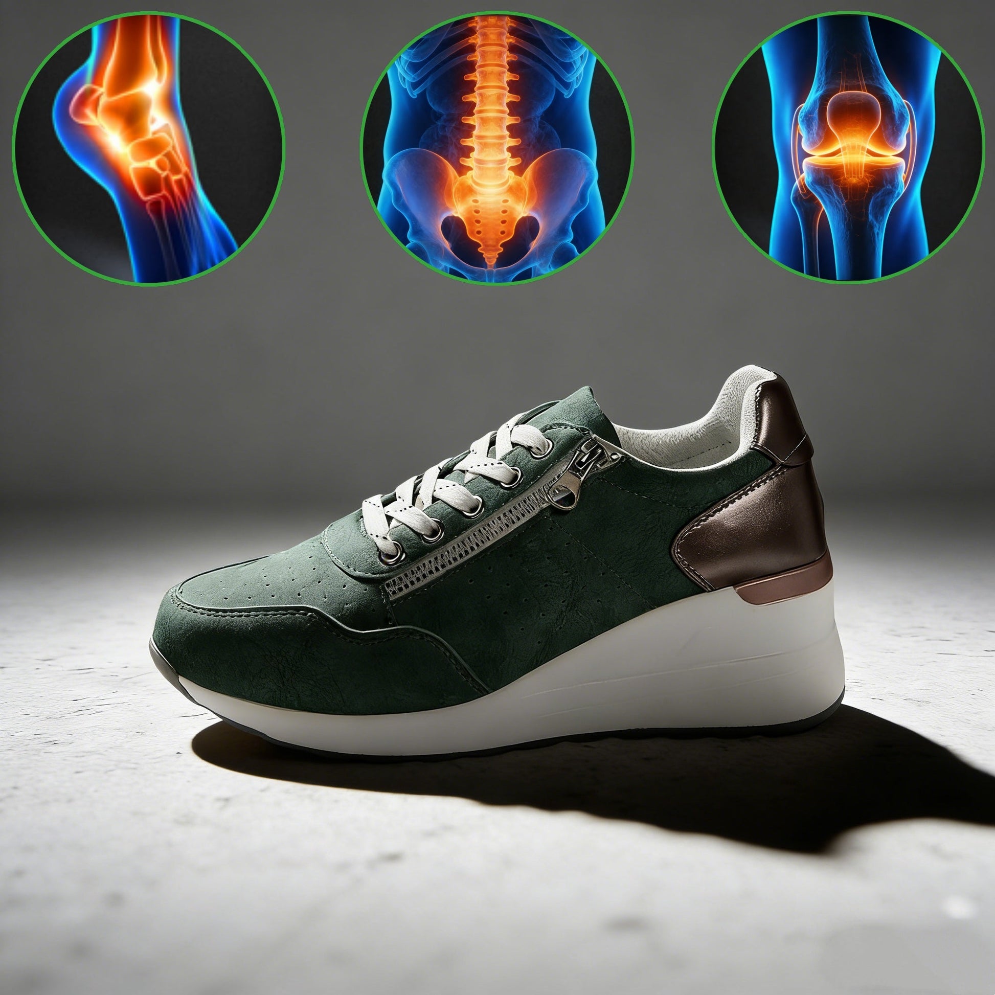 Dámská volnočasová obuv Slancks® | Pohodlné tenisky – Ergonomicky tvarovaná lékařská ortopedická obuv s oporou klenby pro účinnou úlevu od bolesti nohou.
