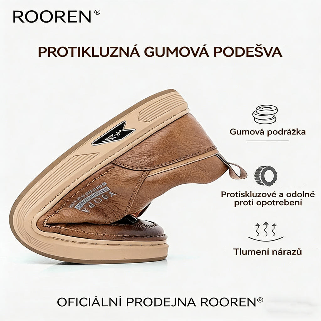 RENMIIX® | 🐂 Pánské kozačky z telecí kůže | Podpora klenby, úleva od bolesti, pohodlná chůze