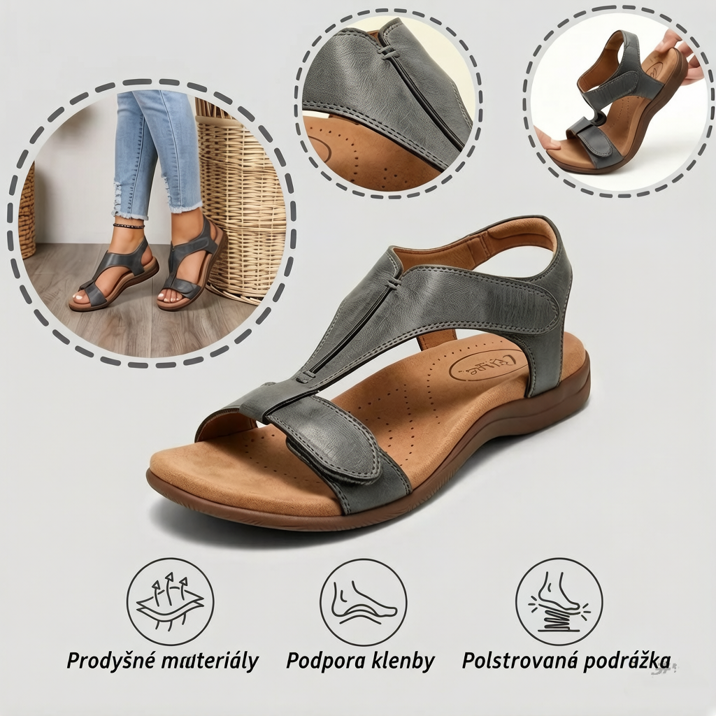 🎁Dnes za poloviční cenu - nenechte si to ujít| Ergonomicky tvarované ortopedické sandály - bezbolestná chůze👞Zajišťují pohodlnější chůzi