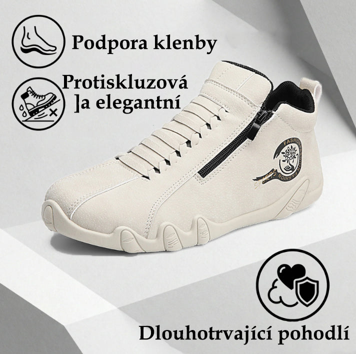 Slancks® | Vysoké kozačky z pravé kůže, unisex! Tyto ortopedické boty mají ergonomickou oporu klenby a protiskluzovou podrážku.