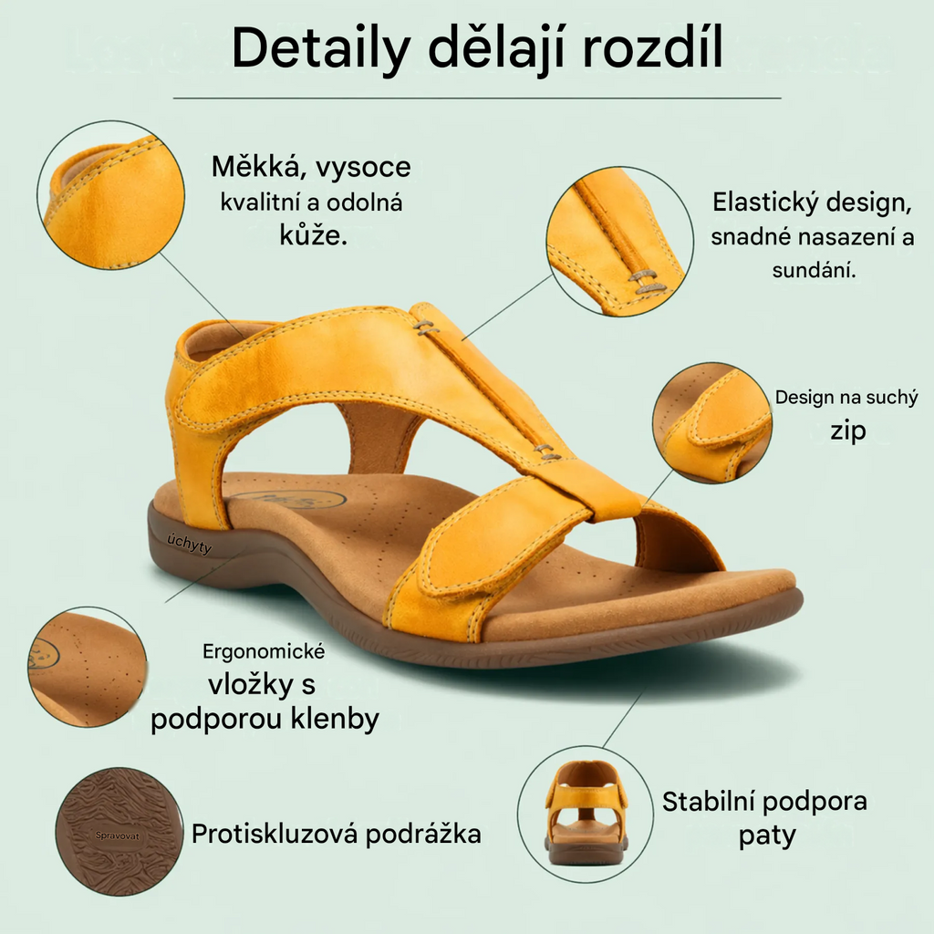 🎁Dnes za poloviční cenu - nenechte si to ujít| Ergonomicky tvarované ortopedické sandály - bezbolestná chůze👞Zajišťují pohodlnější chůzi
