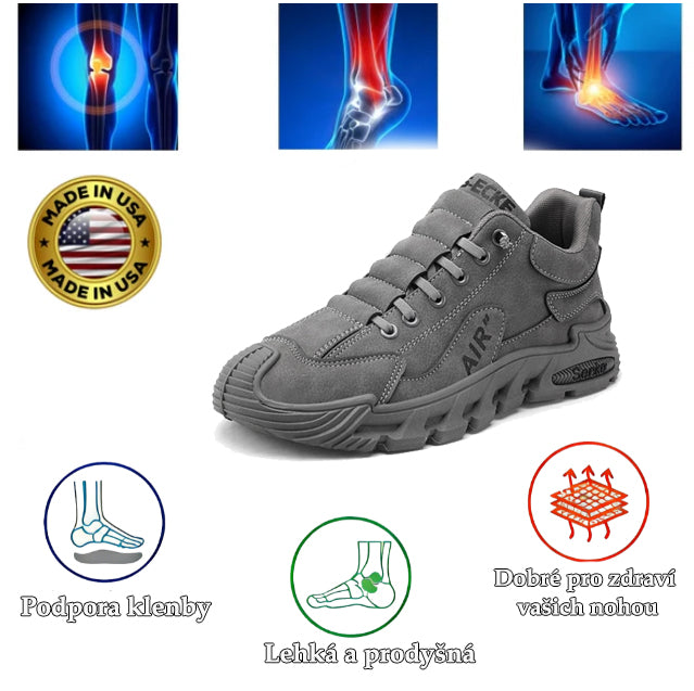 Ortopedická obuv Slancks® | Ergonomická turistická obuv - ✅️Korekce držení těla při chůzi - Voděodolná a protiskluzová 👞Vybraná italská kůže