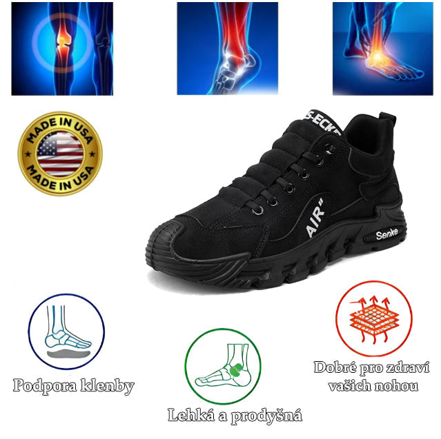 Ortopedická obuv Slancks® | Ergonomická turistická obuv - ✅️Korekce držení těla při chůzi - Voděodolná a protiskluzová 👞Vybraná italská kůže