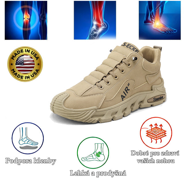 Ortopedická obuv Slancks® | Ergonomická turistická obuv - ✅️Korekce držení těla při chůzi - Voděodolná a protiskluzová 👞Vybraná italská kůže