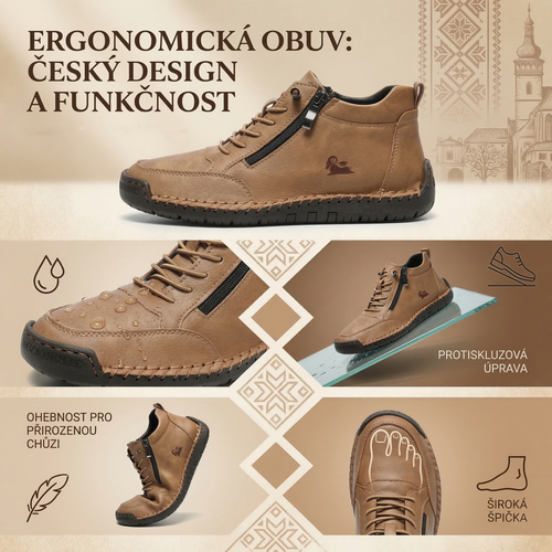 (🔥 50% sleva – Nenechte si ji ujít!) Vybraná obuv z telecí kůže – ortopedické boty – 👞 – odolné, protiskluzové a nepromokavé (podpora klenby, úleva od bolesti, unisex)