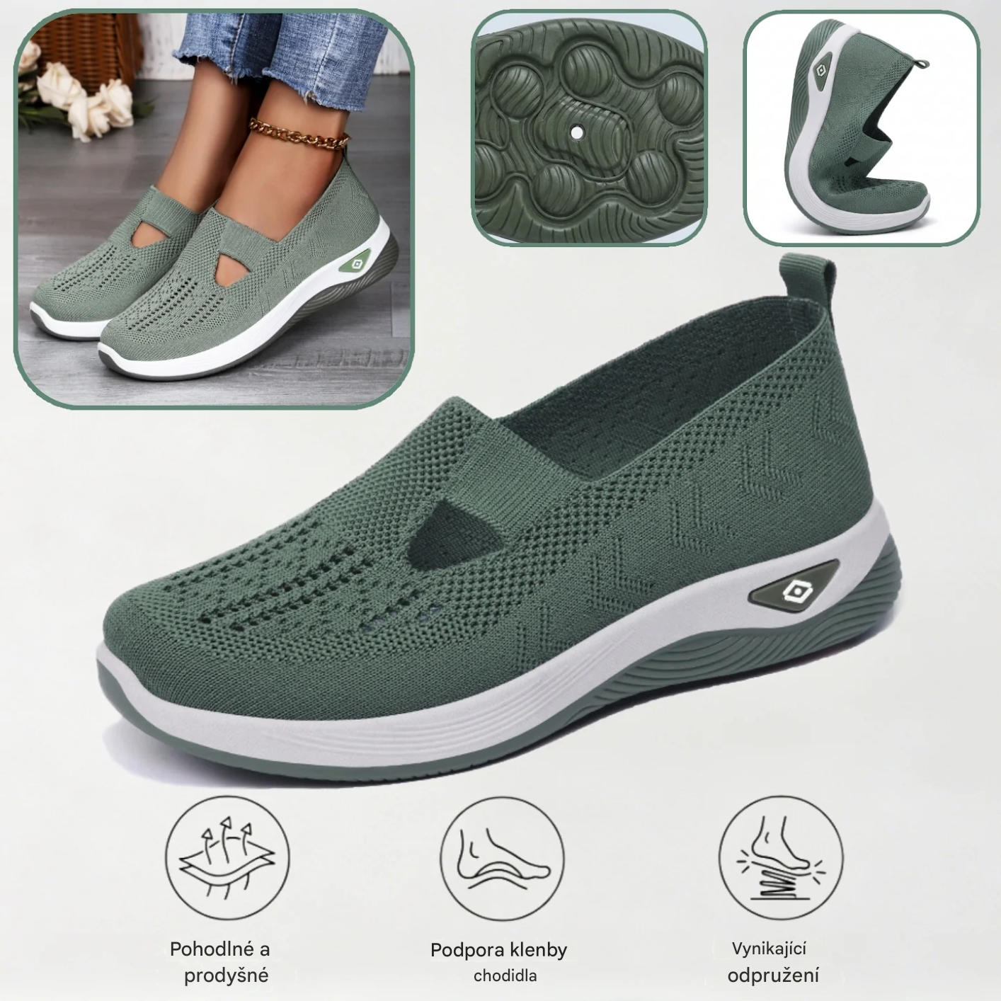 ⏰ 70% sleva 👟 Ergonomická letní ortopedická obuv | Prodyšná a lehká ✅ Ulevuje od bolesti nohou | Snadné nazouvání a zouvání