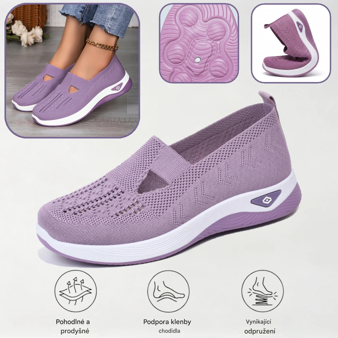⏰ 70% sleva 👟 Ergonomická letní ortopedická obuv | Prodyšná a lehká ✅ Ulevuje od bolesti nohou | Snadné nazouvání a zouvání