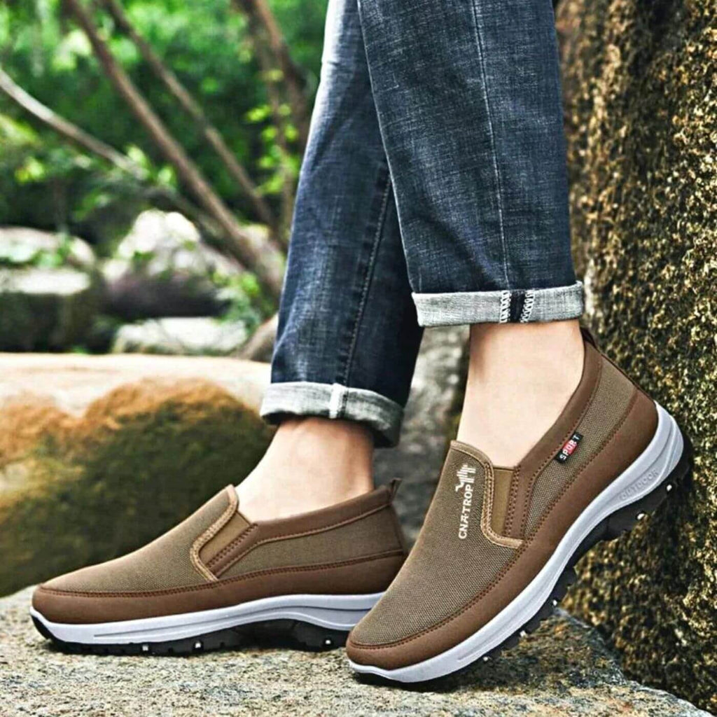 【🔥Dnes za poloviční cenu - nenechte si to ujít】 Ergonomicky navržená ortopedická obuv - design podpory klenby 👞Snadno se zbavte bolesti nohou