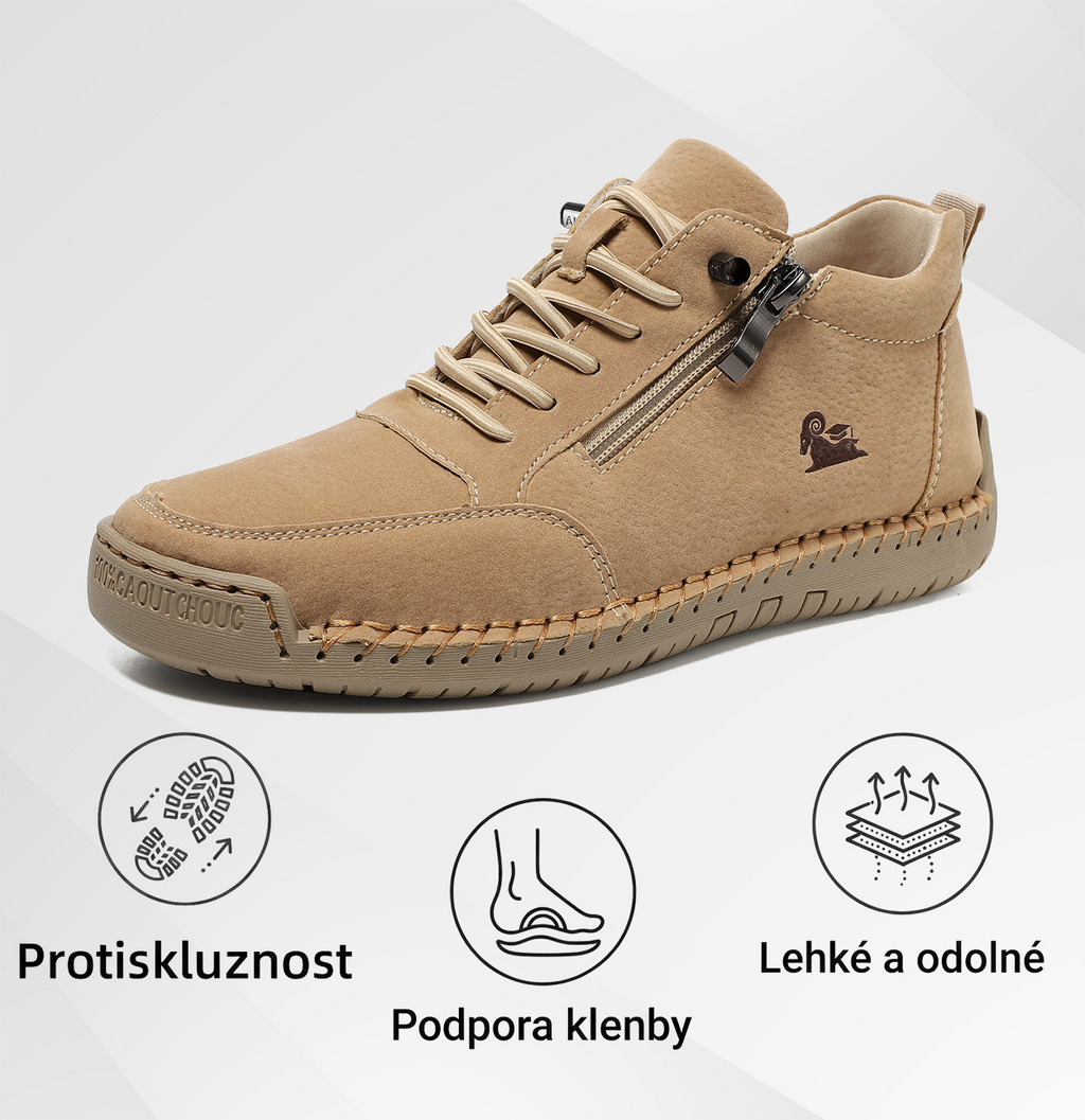 (🔥 50% sleva – Nenechte si ji ujít!) Vybraná obuv z telecí kůže – ortopedické boty – 👞 – odolné, protiskluzové a nepromokavé (podpora klenby, úleva od bolesti, unisex)