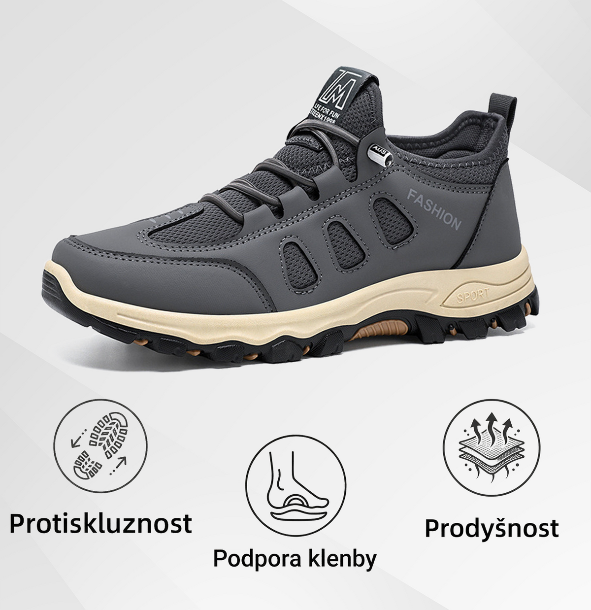 🔥50% sleva - Nenechte si to ujít! | Pánské outdoorové boty RENMIIX® | S oporou klenby. Protiskluzové a prodyšné pro celodenní pohodlí.
