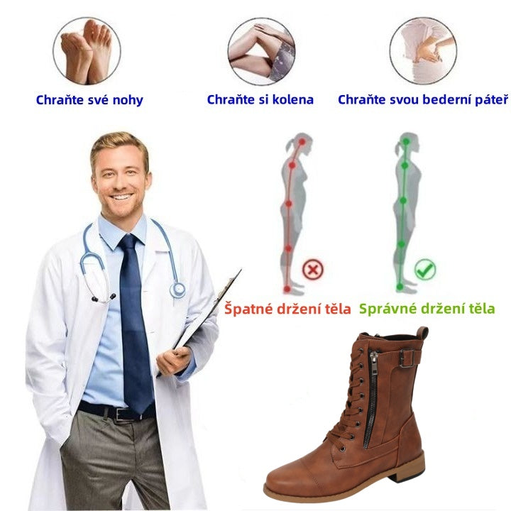 Ergonomické boty Slancks® - Vysoce kvalitní kůže  Ručně šité vysoké kozačky