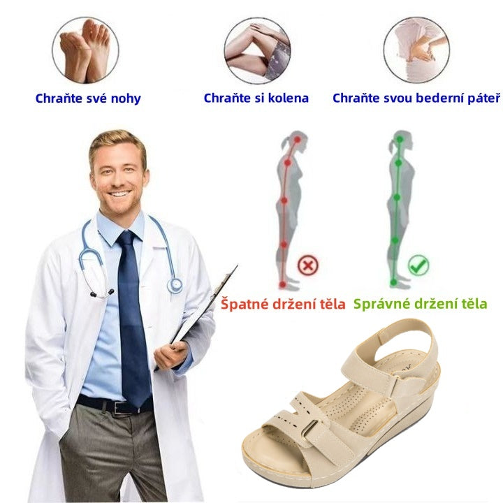 🎁Dnes za poloviční cenu - nenechte si to ujít| Ergonomicky tvarované ortopedické sandály - bezbolestná chůze👞Zajišťují pohodlnější chůzi